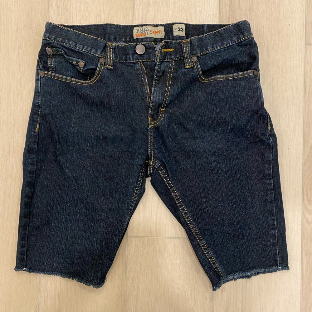 Denim shorts knee length